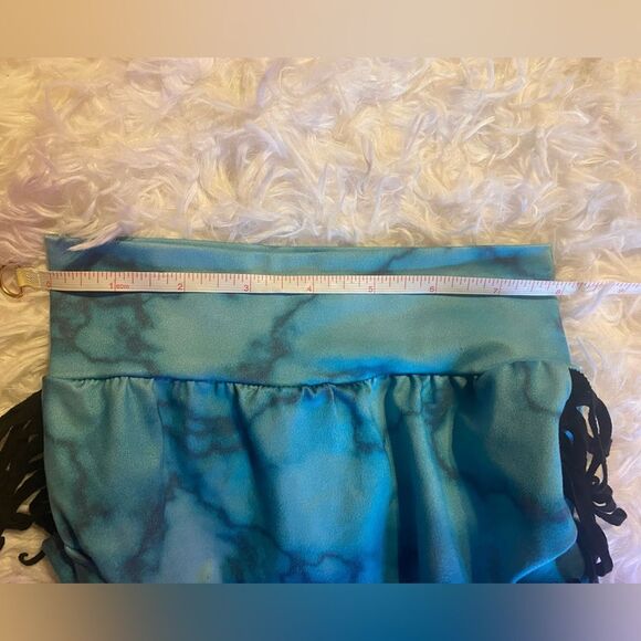 Bundle (3) Baby Girl Bummies; Leopard, Pink, Marble Turquoise with Black Fringe - Picture 13 of 13